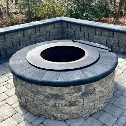 hardscaped fire pit