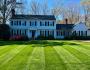 Our client's freshly cut front yard 