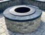 Close up of fire pit at same residence