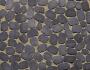 Close up of pattern of paver patio from above