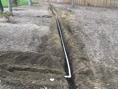 Trenched piping light soil
