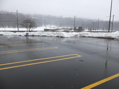 Parking lot snow plowed in Richmond VA
