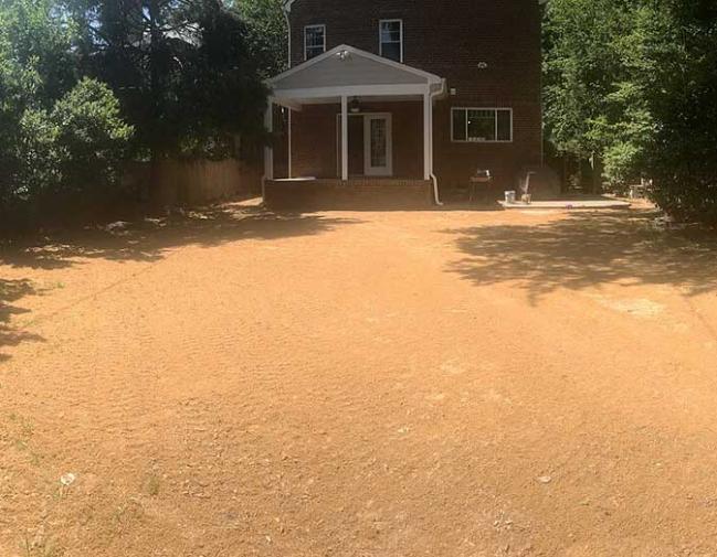 Before picture of landscaping project