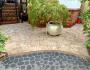 Paver patio with varied coloring 